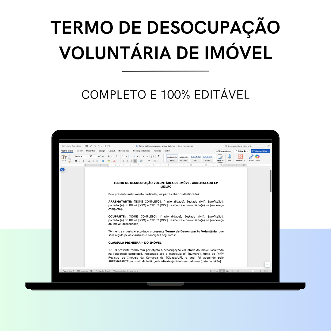 Termo de Desocupação Voluntária de Imóvel